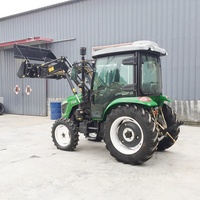 Traktor kompak 110-200HP (16F + 8R) dengan loader dan backhoe tracteur untuk pertanian 4x4 mesin pemotong rumput kebun untuk dijual