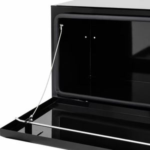 <b>Black</b> Steel Truck Tool Box Draw Box <b>Storage</b> Case with Metal Locking Latch for Outdoor Vehicle Use - Product Image 6