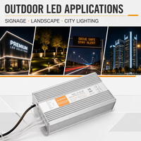 Alimentation LED étanche haute efficacité 250W 12V 24V 36V IP67 pour éclairage LED et enseignes dynamiques