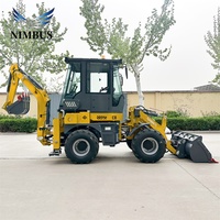 NIMBUS Multi Fungsi Penggerak Empat Roda Backhoe Loader dengan Quick Hitch Attachment Konsumsi Energi Rendah Backhoe Loader