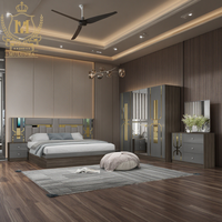 Meubles de chambre à coucher design de placard de lit en MDF moderne de haute qualité ensembles de chambre à coucher en bois simples de stockage de Massage pour la maison