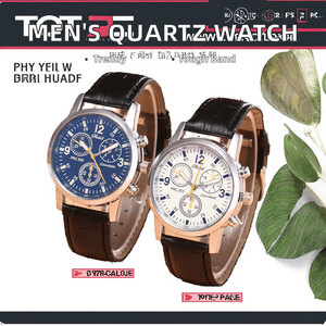 <span class=keywords><strong>Montre</strong></span>-bracelet analogique à quartz en cuir noir pour hommes, cadran de position de sport, <span class=keywords><strong>montre</strong></span> à quartz bon marché pour hommes, en vente - Product Image 2