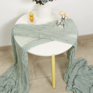 Wholesale Sage Chiffon <strong>Table</strong> <strong>Runners</strong> Custom Size Multi Color Wedding Sheer Cheesecloth <strong>Table</strong> <strong>Runner</strong> For Dining <strong>Table</strong> - Product Image 6