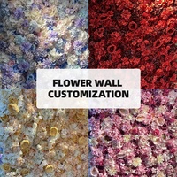 Mur de fleurs artificielles en plastique personnalisé pour la décoration d'Halloween, toucher naturel, haute qualité, utilisation intérieure/extérieure