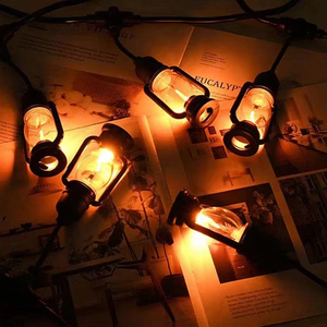 Винтажные светодиодные гирлянда с эффектом теплого светящегося пламени водонепроницаемый уличный Декор фонарь для Патио Сад Вечеринка Кемпинг-ПВХ IP65 - Product Image 2