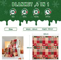 Couverture de Noël, Cadeaux de Décoration de Noël pour Femmes, Couverture d'Hiver en Polaire Sherpa Flanelle pour les Fêtes