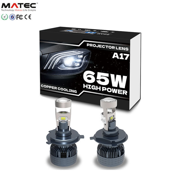 LED Lens H4 H11 9005 9006 Projector Lights 12V 55W 6000K Aluminum Mini Size High Power Projector Lamp
