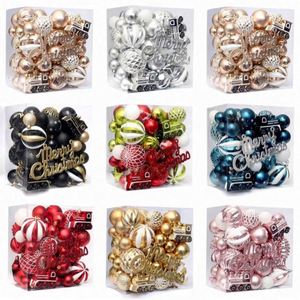 Adornos Colgantes de Bolas de Navidad Artificiales Personalizadas con Diseño Colorido, Bolas de 6 cm, Juego de Regalo, Decoración Navideña, Material HIPS - Product Image 2