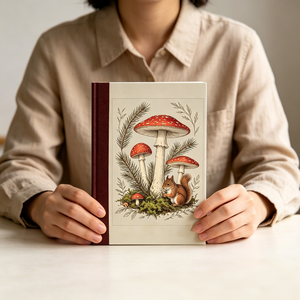 Agenda de Tapa Dura con Estampado de <span class=keywords><strong>Ardilla</strong></span> Roja Botánica Retro de Alta Calidad, Diario Personalizado, Cuaderno de Regalo - Product Image 4