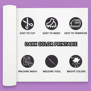 Film vinyle imprimable PVC transparent pour transfert thermique, compatible encre éco-solvant, pour imprimante jet d'encre et t-shirts - Product Image 3