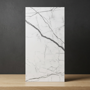 Marine White Metallic Glazed Polished Porcelain Tiles Marble Look 600x1200mm High Gloss Floor <b>Wall</b> Tile - Product Image 1