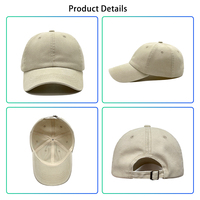 Gorra de Béisbol Unisex de Algodón Vintage Lavado y Desgastado con Logotipo Personalizado Bordado, Gorra Lisa de 6 Paneles para Hombre y Mujer