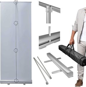 Banner Retrattile <span class=keywords><strong>Personalizzato</strong></span> 80x200 con Supporto in Alluminio, Base Larga, Espositore Pull-<span class=keywords><strong>up</strong></span> per Pubblicità - Product Image 3