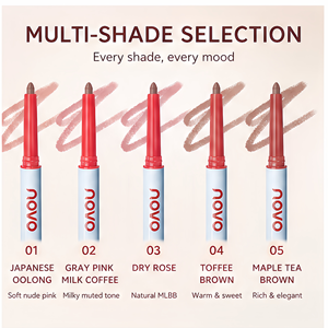 Crayon à lèvres et rouge à lèvres 2 en 1, naturel, longue tenue, imperméable, double embout avec pinceau à lèvres pour le maquillage quotidien, marque privée - Product Image 2