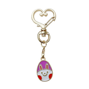 Cute Easter Bunny Egg Heart Shape Metal Keychain Colorful Key Ring Lovely Bag Charm Pendant Gift for Women Girls - Product Image 5