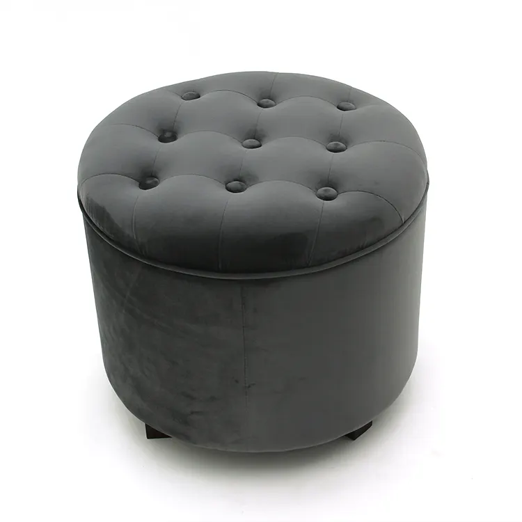 Tabouret touffu personnalisé avec rangement en velours, chaise, pouf, 2021 pièces