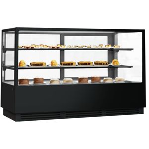 Vitrine réfrigérée et présentoir à gâteaux GGM Gastro - 2000 mm - Double vitrage - avec 2 étagères - Product Image 3