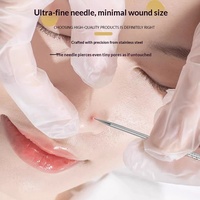 Kit de 10 outils anti-acné en acier inoxydable, ensemble de traitement de l'acné avec extracteur de points noirs et extracteur de boutons, étui en cuir pour le visage et le nez
