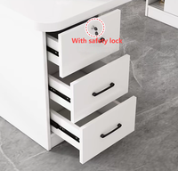 Bibliothèque moderne en bois simple Bureau d'ordinateur Matériau MDF personnalisé Serrure de sécurité pour porte en verre pour bureau Salon Chambre à coucher Hôtel