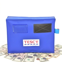 Pochette de dépôt d'argent bancaire avec fermeture éclair, logo personnalisé, résistante à l'eau, avec serrure de sécurité, sac de rangement pour devises