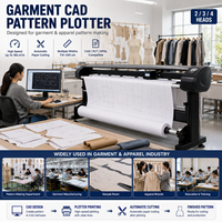 Máquina de Corte y Ploteo Automática de Inyección de Tinta con 2/4 Cabezales, Máquina de Diseño CAD para la Industria Textil y de Prendas de Vestir