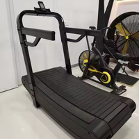 TOPTONS, nuevo diseño, equipo de gimnasio comercial, cinta de correr curva no motorizada Manual, máquina para correr, sin regulación de potencia