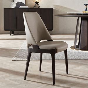 Chaises modernes minimalistes en bois massif et bois ciré blanc - Sièges pour salle à manger, salon et restaurant - Product Image 1
