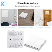 Interrupteur de Scène Intelligent Sans Fil Tuya Zigbee Alimenté par Batterie pour la Domotique avec 4 Boutons Poussoirs