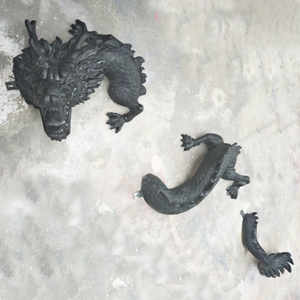 Decoración de Pared Hecha a Mano, Arte de Resina, Decoración Feng Shui China Dorada, Estatuas de Dragón, Marca Quncan - Product Image 2