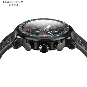 EYKI <span class=keywords><strong>overfly</strong></span> นาฬิกาสปอร์ตสำหรับผู้ชายสายหนังนาฬิกาควอตซ์กันน้ำดีไซน์ใหม่ - Product Image 4