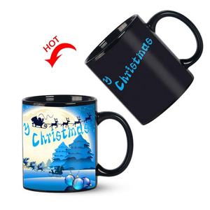 Taza mágica personalizada <span class=keywords><strong>con</strong></span> logotipo impreso por sublimación, <span class=keywords><strong>tazas</strong></span> de café de cerámica azul <span class=keywords><strong>con</strong></span> foto en blanco, cambio de Color - Product Image 2