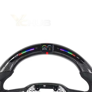 Volante de Fibra de Carbono Forjado con Detalles Rojos para Ford Mustang GT500 <span class=keywords><strong>Shelby</strong></span> 2023 2024 2025, Accesorio Interior de Cuero - Product Image 2