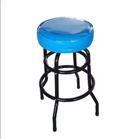 Tabouret de bar pivotant moderne en chrome, vente en gros, hauteur réglable, confortable, structure en acier massif, chaise de comptoir en métal