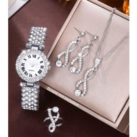 Y856 Montre Femme Reloj Watch for Women 5 Pcs Women Watch Jewelry Set Wholesale Roman Numeral Dial Quartz Wrist Watch for Gift