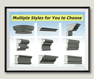Composants décoratifs de mur extérieur pour villa contemporaine auto-construite Eps Beam, ligne de gouttière, ligne de taille, <span class=keywords><strong>polystyrène</strong></span> 2m JUNVISTA - Product Image 6