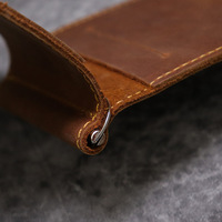 Portefeuille en cuir véritable Crazy Horse, fin et minimaliste, multi-cartes, pour usage quotidien, en promotion