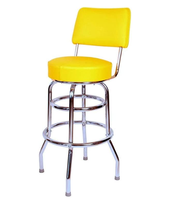 Tabouret de bar pivotant en métal vintage industriel, réglable en hauteur, tabouret de laboratoire rond, chaise haute moderne pour bar, maison, bureau