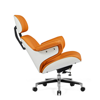 Chaise à oreilles en cuir Chaise de bureau exécutive Appui-tête Chaise de loisirs en cuir