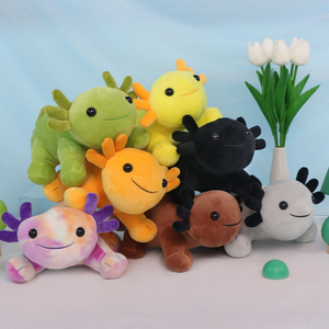 Venta al por mayor 30cm Kawaii variedad colores mexicano Axolotl salamandra Anime juguetes de peluche suave Animal relleno muñeca lindo Axolotl muñeca - Product Image 2
