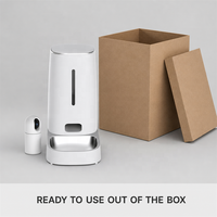 Distributeur de nourriture intelligent pour animaux de compagnie USMILEPET avec caméra, grande capacité 5L, contrôle par application WiFi, vision nocturne, audio bidirectionnel, pour chats et chiens, à domicile