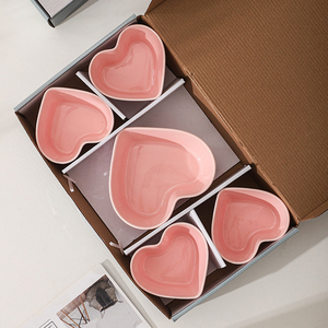 Ceramics Noodle Bowl Heart Shape Porcelain Tableware Dinnerware <strong>Gift</strong> Box <strong>Set</strong> White <strong>Baking</strong> Plate Ceramic Fruit Ramen Bowl <strong>Set</strong> - Product Image 3