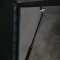 Boîte à outils latérale en aluminium pour camion avec marchepied à plateau plat, coffre de rangement robuste à ouverture frontale pour pick-up