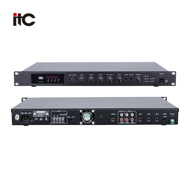 Class D Amplifier Mp3/tuner 1u Digital Mixer Amplifier Professional 6 Channel
