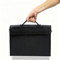 Sac de sécurité ignifuge et imperméable 38x28x7.5cm, pochette de rangement pour documents et argent en fibre de verre enduite de silicone