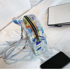 Thời Trang PVC Nhiệm Vụ Nặng Nề Rõ Ràng Ba Lô Không Thấm Nước <span class=keywords><strong>Mini</strong></span> Túi Trong Suốt Với Logo Đầy Màu Sắc Cho Phụ Nữ Của Sử Dụng Hàng Ngày - Product Image 3