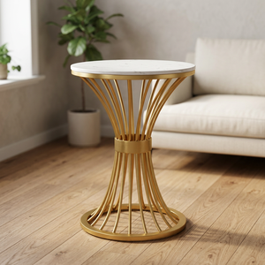 Modern Decorative <b>Acrylic</b> Top <b>Coffee</b> <b>Table</b> with Brass Metal Frame Living Room Furniture - Product Image 6