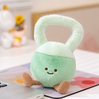 Amusant et haltère Kettlebell peluche poupée portée comme pendentif petit cadeau d'activité de gymnastique soulagement du Stress pour les garçons techniques lavées