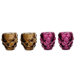 HBC Grape Shape Colorful Fancy Unique Glass Candle Container Brush <strong>Holder</strong> and <strong>Tea</strong> <strong>Light</strong> Jar for Decoration - Product Image 5