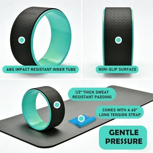 Rouleau de yoga en PVC/PP+TPE de 33 cm pour massage des tissus profonds, soulagement des douleurs dorsales, étirement et libération myofasciale, mobilité - Product Image 6