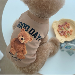 Sudadera de lana para perros estilo coreano, ropa de otoño e invierno para perros pequeños, ropa para gatos con estampado de oso de peluche - Product Image 5